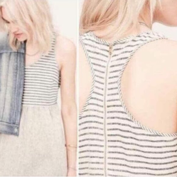 Lou & Grey Dresses & Skirts - Lou & Grey Stripe Linen Racerback‎ Sleeveless Dress Size 4